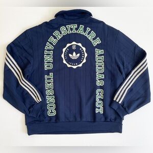 adidas 1/4 Zip Clot Crew By Edison Chen Sweatshirt in Night Indigo NEW